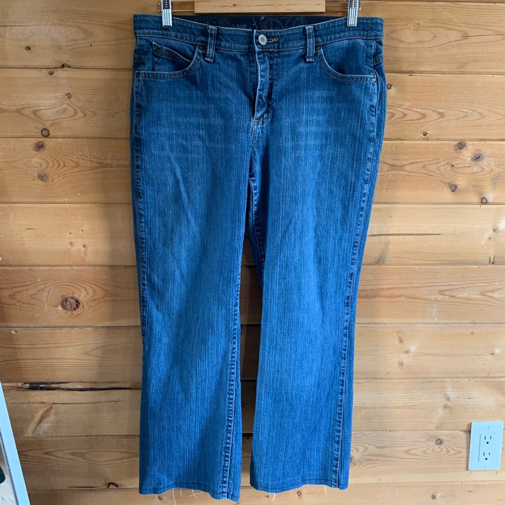 Wrangler Q-Baby Riding Jean Women's Straight Leg Blue Dark‎ Wash